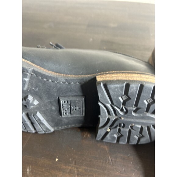 Frye Oxford Mens Black Leather Low Top Cap Toe Oxfords Shoes Lace up 8.5 - Picture 4 of 13